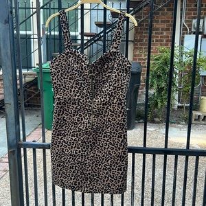 NWT Wild Fable Leopard Front Zip Dress